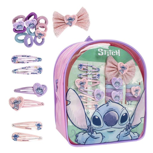 Conjunto de Acessórios de Cabelo com Mochila DISNEY Stitch