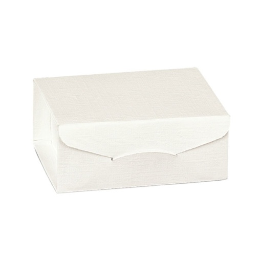 Caixa de Papel Gift FLORENTINA Fibra Branca 7x7x3cm