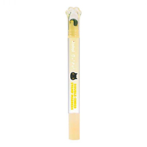 Sublinhador Glitter e Carimbo 2 em 1 I-TOTAL Macaron Amarelo