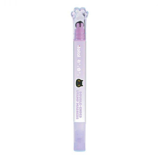 Sublinhador Glitter e Carimbo 2 em 1 I-TOTAL Macaron Roxo