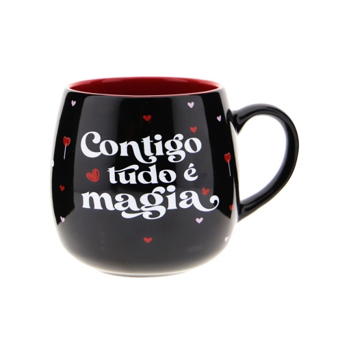 Caneca Lovely Story "Contigo Tudo É Magia" 400ml