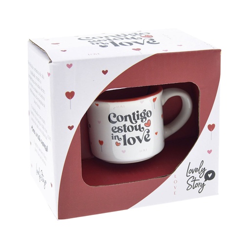 Chávena de Café Lovely Story "Contigo Estou In Love" 50ml