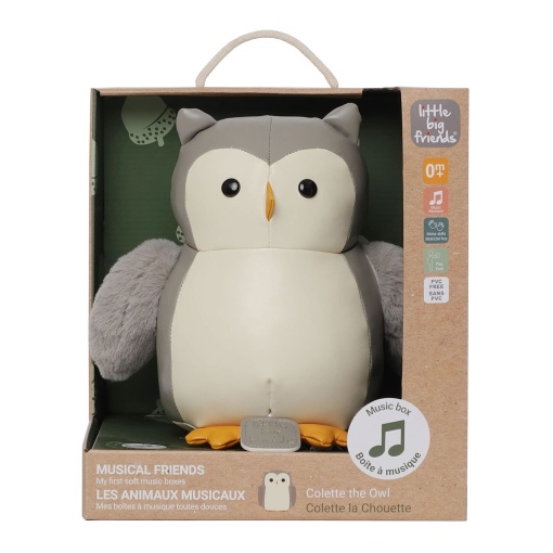 Peluche musical LITTLE Big Friends Colette a coruja 20cm 302597-nw