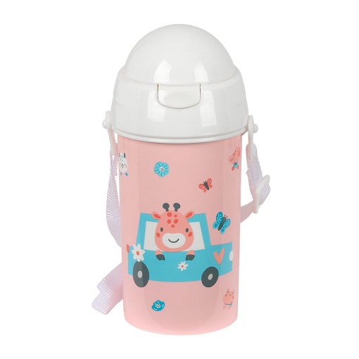 Garrafa SAFTA Girafa 500ml abertura automática com palhinha