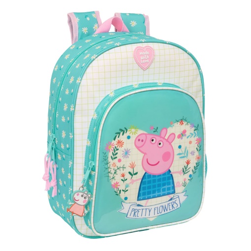 Mochila Peppa Pig Pretty Flowers 34x26x11cm Adaptável a Trolley