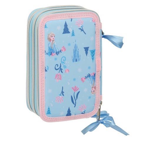 Estojo Escolar DISNEY FROZEN Ice MAGIC 2025 Triplo com Carga