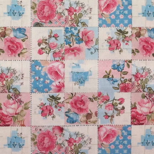 Tecido Wish Fabrics flores multicor 1x1,50m Fc12/88