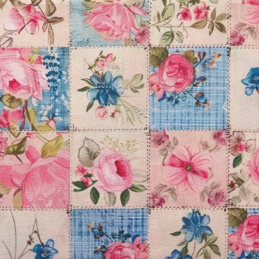 Tecido Wish Fabrics flores multicor 1x1,50m Fc12/95