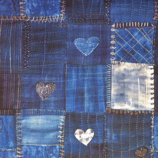 Tecido Wish Fabrics Corações Azul 1x1,50m