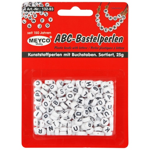Contas de Plástico MEYCO Abc 6x4mm