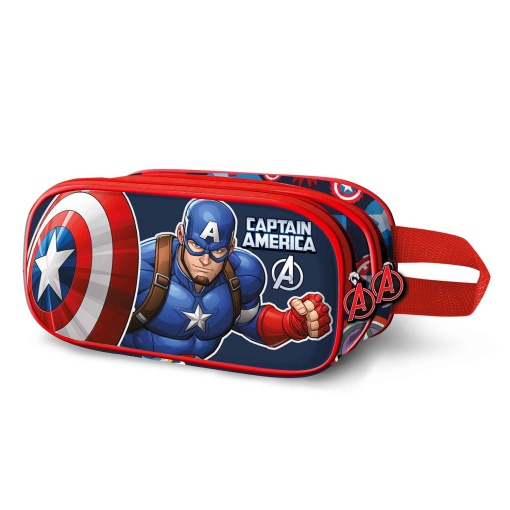 Estojo Escolar MARVEL Capitão America Patriot 3D 2025 Duplo
