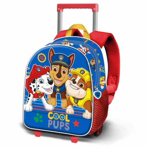 Mochila Trolley Patrulha Pata Cool 3D 34x26x13cm