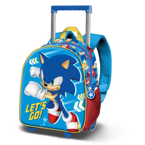 Mochila Trolley SONIC Let's GO 3D 34x26x13cm