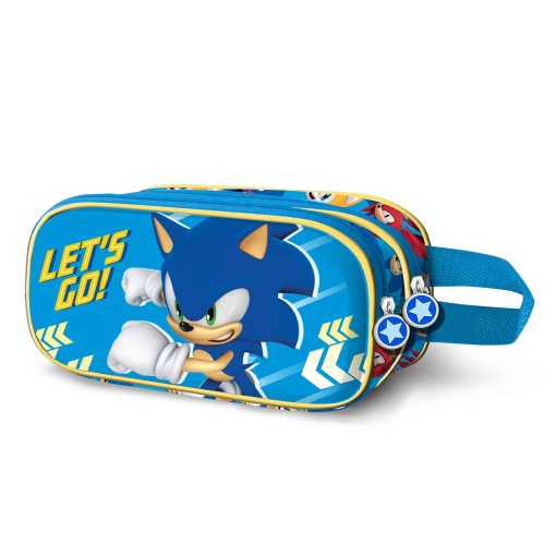Estojo Escolar SONIC Let's GO 3D 2025 Duplo