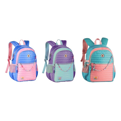 Mochila com bolsa para portátil 15'' LULUCA 2025 44,5x33,5x14,5cm sortido Lu2096