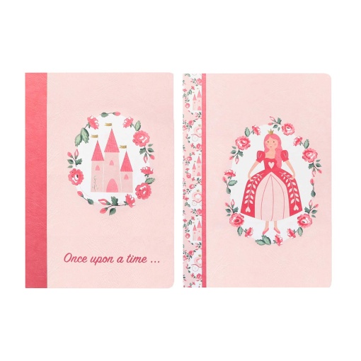 Caderno A5 Agrafado ANCOR B'LOG PRINCESS 2025 Quadriculado 48 folhas 90g Sortido