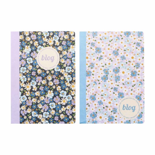 Caderno A4 Agrafado ANCOR B'log Flowers 2025 Pautado 48 folhas 90g Sortido