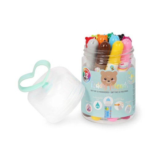 Canetas de Feltro LEGAMI Teddy Friends 12 Cores