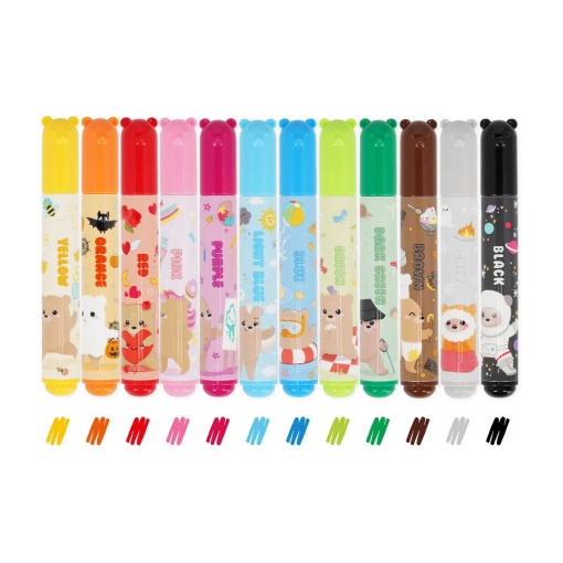 Canetas de Feltro LEGAMI Teddy Friends 12 Cores