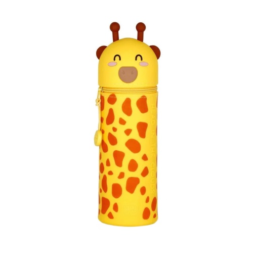 Estojo Escolar 2 em 1 de Silicone LEGAMI Kawaii Girafa