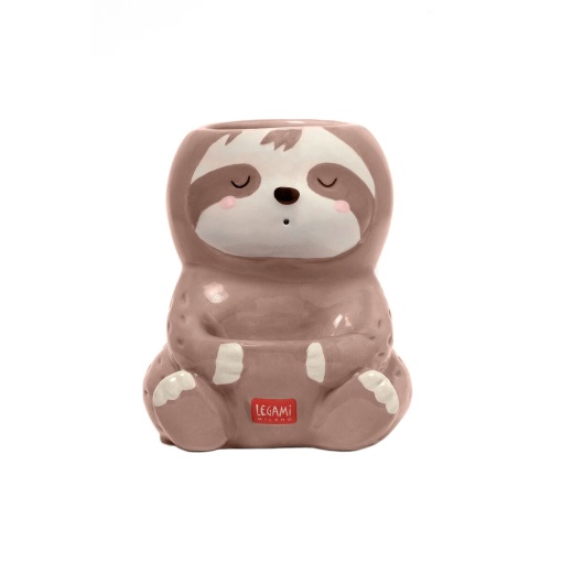 Porta-lápis em Cerâmica LEGAMI Desk Friends Preguiça