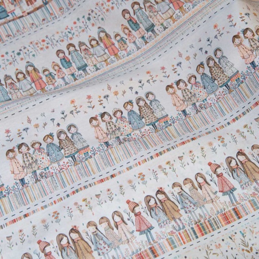 Tecido FABRICART Digital Barrados Meninas 1x1,50m