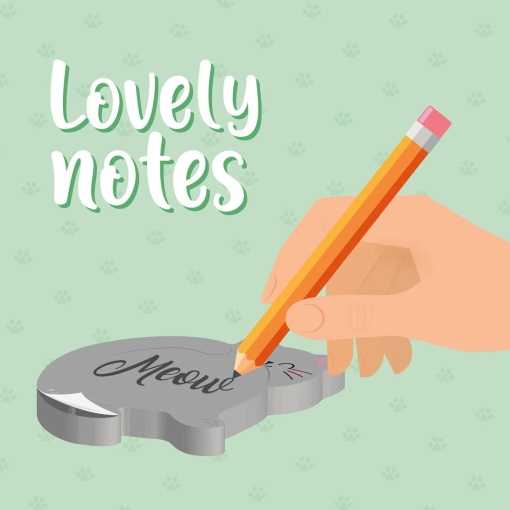 Bloco de notas aderentes LEGAMI Lovely Notes Kitty - 100 folhas