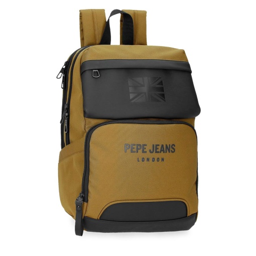 Mochila para portátil 13,3" e Tablet 12" Pepe JEANS Bromley 24 Ocre Adaptável a Trolley