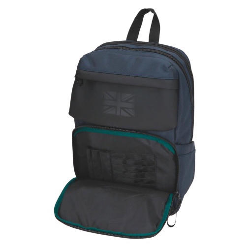 PEPE JEANS Bromley 24 blue backpack for 13.3" laptop and 12" tablet, adaptable to a trolley.