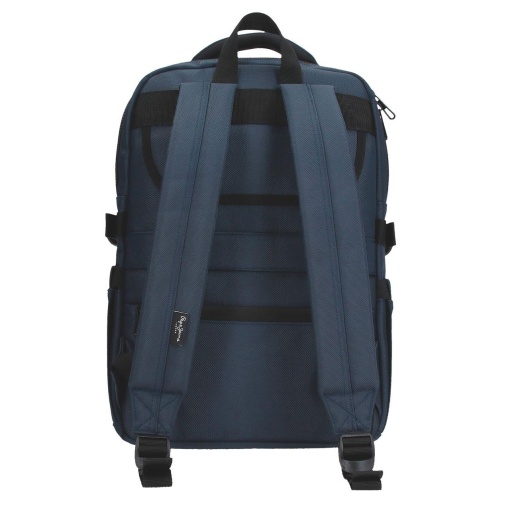 PEPE JEANS Bromley 24 blue backpack for 15.6'' laptop and 12'' tablet, adaptable to a trolley 420070211034