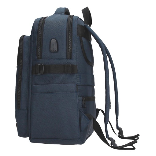 PEPE JEANS Bromley 24 blue backpack for 15.6'' laptop and 12'' tablet, adaptable to a trolley 420070211034
