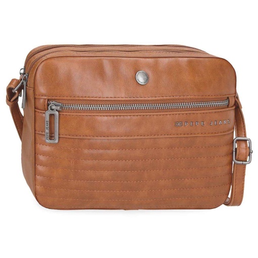 Mala de Tiracolo Pepe JEANS Biker Castanha 24x16x9cm