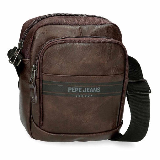 Mala de Tiracolo Pepe JEANS Horley Castanha 22x17x8cm