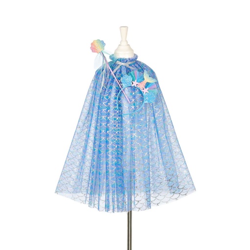 Conjunto Sereia Marlya Capa + Tiara + Varinha 5-7 Anos SOUZA