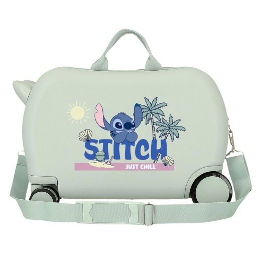 Mala de viagem Disney Stitch Just Chill verde 45x31x20cm