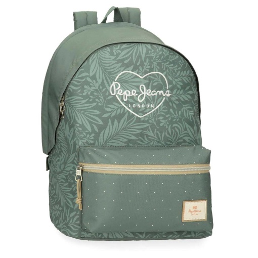 Mochila Pepe JEANS Coralie Verde 44x31x15cm Adaptável a Trolley