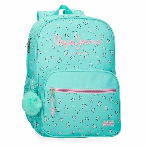 Mochila Pepe JEANS Nora Turquesa 39x30x12cm Adaptável a Trolley