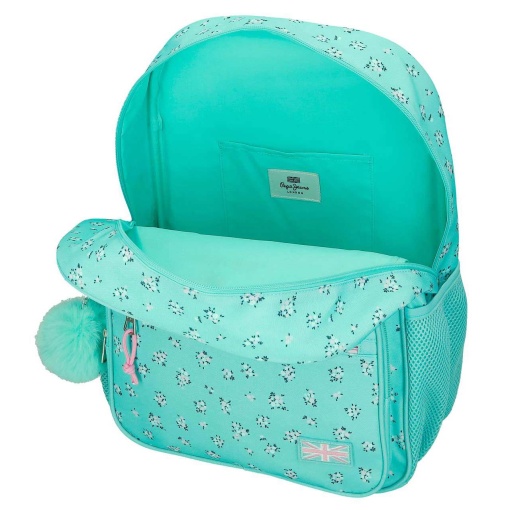 Mochila Pepe JEANS Nora Turquesa 39x30x12cm Adaptável a Trolley