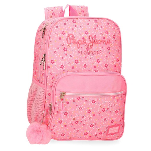 Mochila Pepe JEANS Alenka Rosa 40x30x12cm Adaptável a Trolley