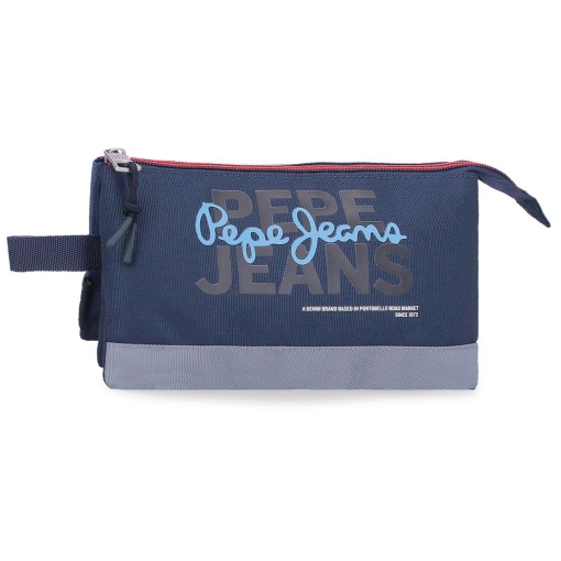 Estojo Escolar Pepe JEANS Seldon Azul 2025 Triplo