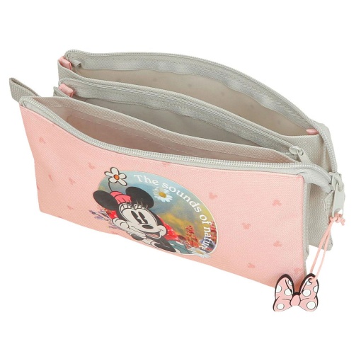 Estojo Escolar DISNEY Minnie Mouse WILD Nature 2025 Triplo
