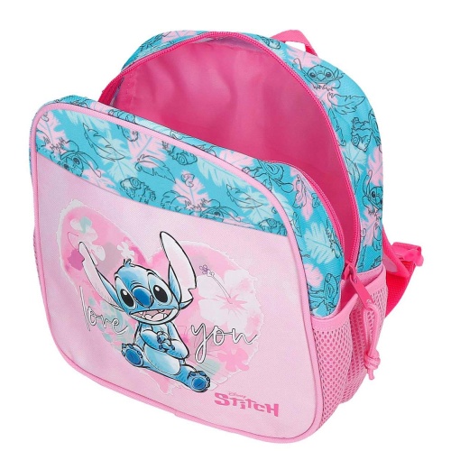 Mochila DISNEY Stitch Heart 2025 25x21x10cm Adaptável a Trolley