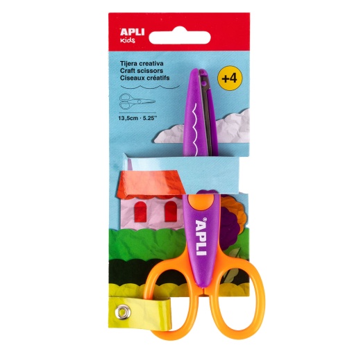 Tesoura Escolar Curva 13,5cm Redonda APLI Kids