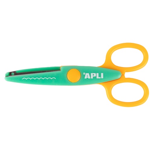 Tesoura Escolar Dentada 13,5cm Redonda APLI Kids