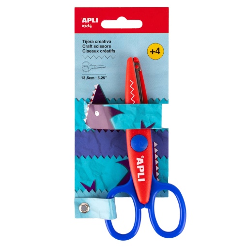 Tesoura Escolar Zig-zag 13,5cm Redonda APLI Kids