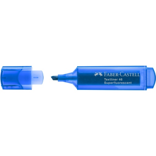 Faber-Castell Textliner 46 1-2-5mm fluorescent highlighter, blue.
