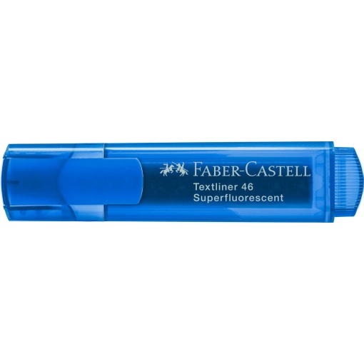 Faber-Castell Textliner 46 1-2-5mm fluorescent highlighter, blue.