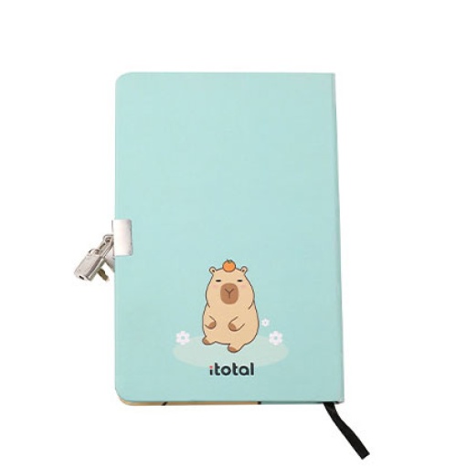 Diário com cadeado iTotal Capivara pontilhado