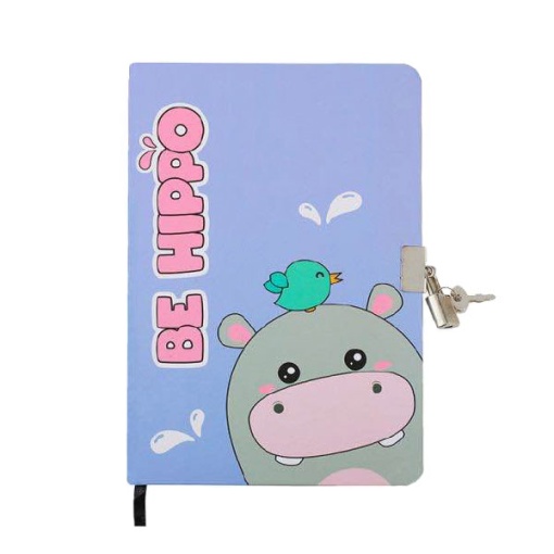 Diário com cadeado iTotal Hippo pontilhado