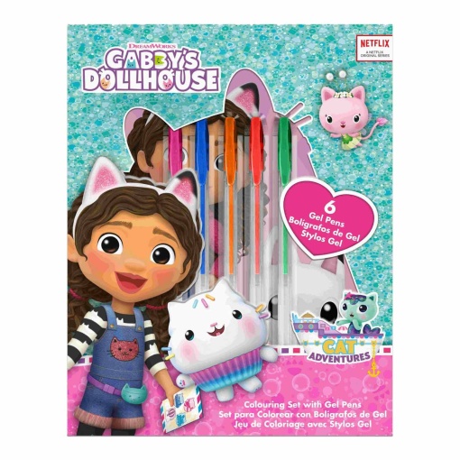 Livro de Atividades com 6 Esferográficas de Gel Gabby's Dollhouse